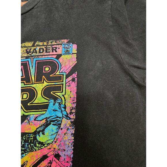 Star Wars Shirt The Mighty Vader Large Black Retro Comic Graphic Tee - Picture 7 of 9
